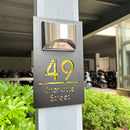 Placa Personalizada Glow Endereço Resdidencial Comercial 3D  c/ Luminaria Solar