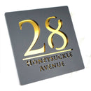 Placa Personalizada Modern Blanche com Endereço 3D